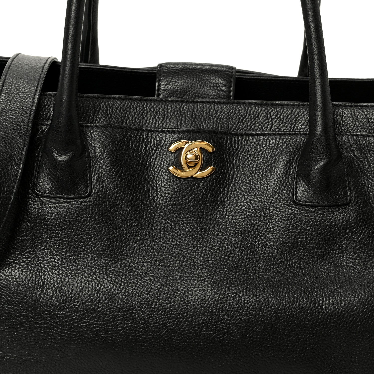 Chanel Calfskin Cerf Executive Shopper Tote Black 9 of 11