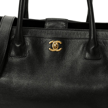 Chanel Calfskin Cerf Executive Shopper Tote Black 9 of 11