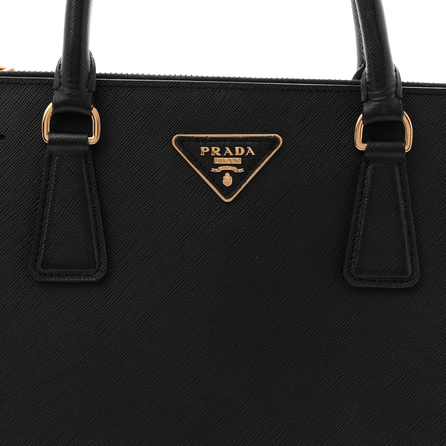 Prada Saffiano Medium Galleria Double Zip Tote Black 7 of 14