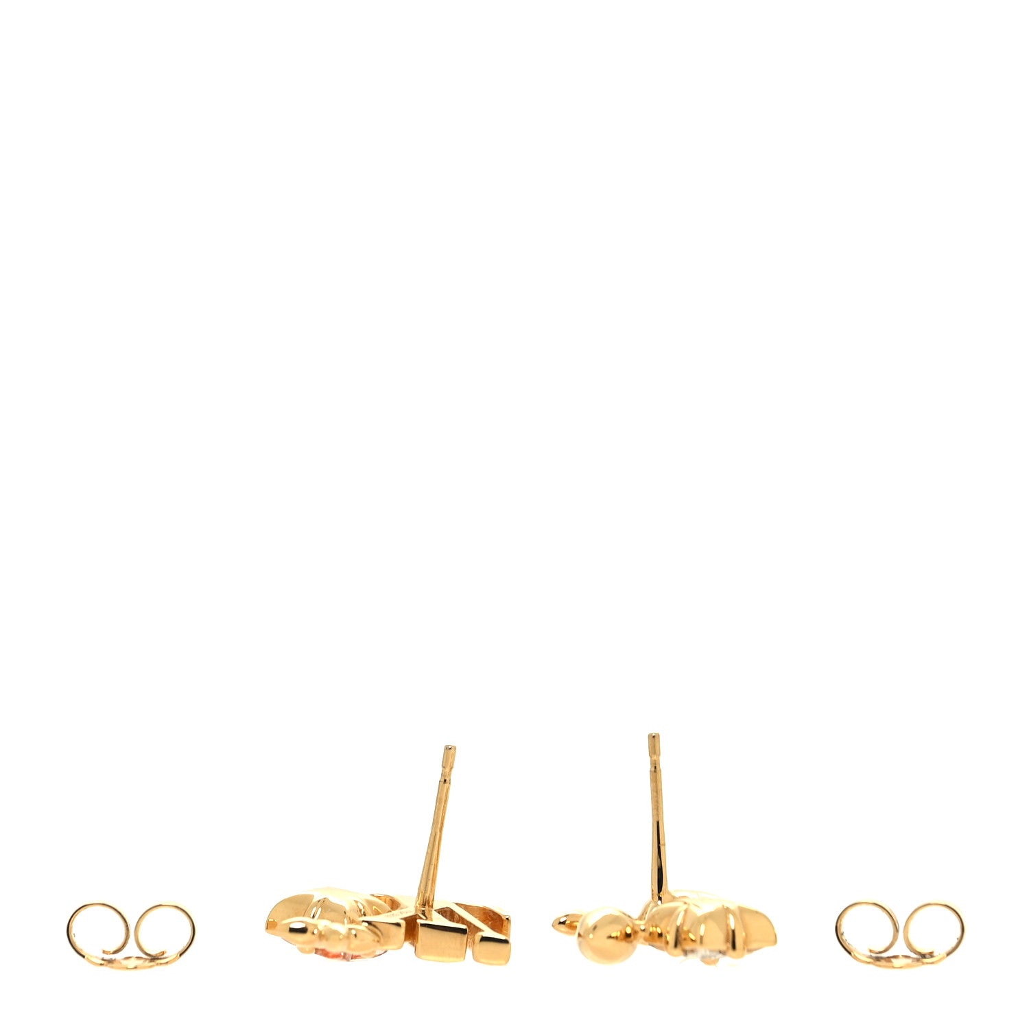 Louis Vuitton Metal Crystal Loulougram Monogram Flowers Earrings Gold 3 of 6