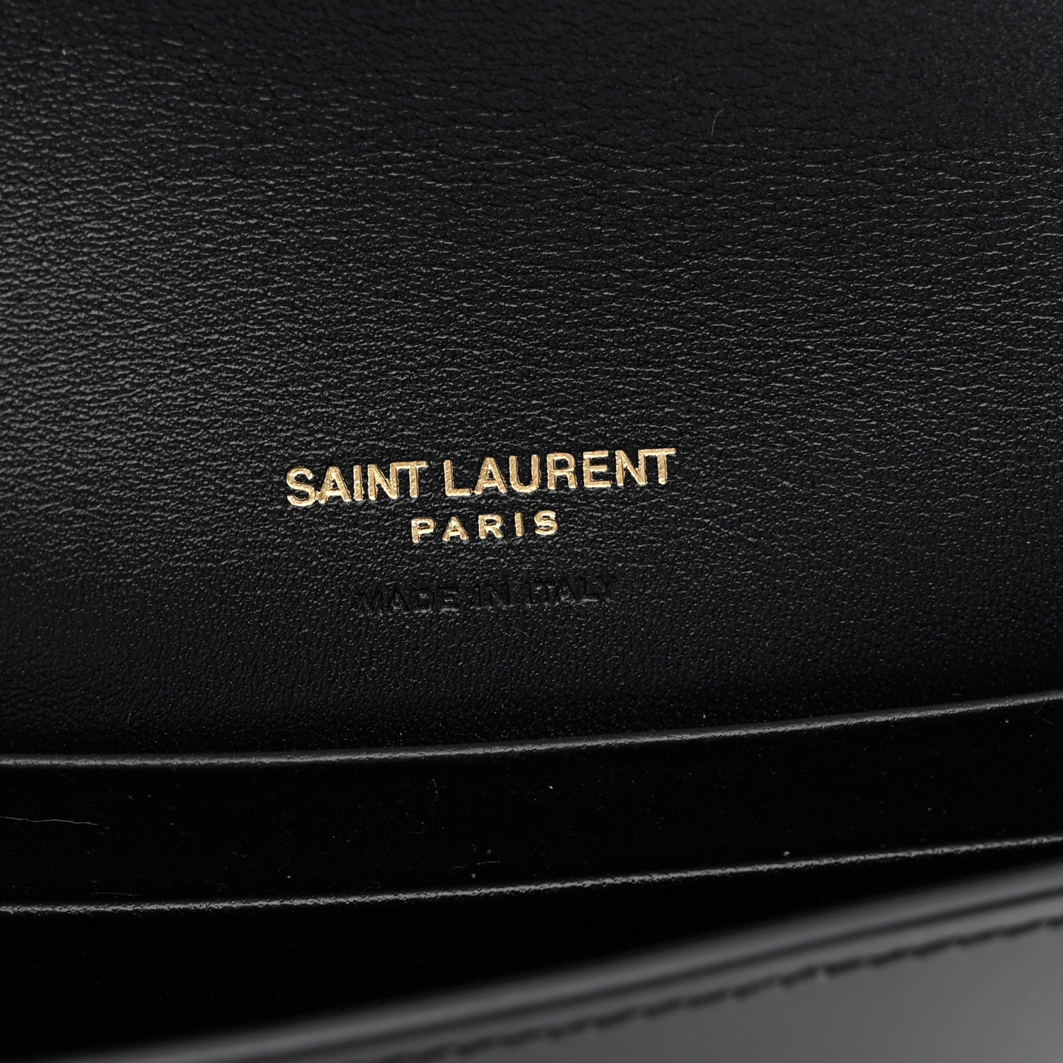 Saint Laurent Lambskin Patent Small Monogram Cassandre Envelope Wallet Black 6 of 9