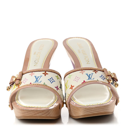 Louis Vuitton Monogram Multicolor Sandal Mule 35.5 White 2 of 8