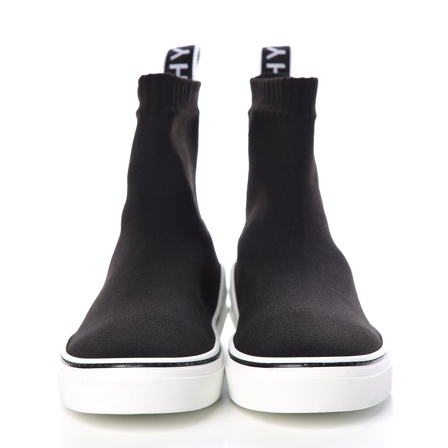 Givenchy Technical Canvas Knit Womens George V Sock Sneakers 39 Black 2 of 10