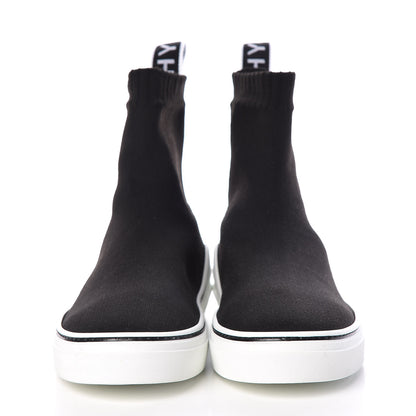 Givenchy Technical Canvas Knit Womens George V Sock Sneakers 39 Black 2 of 10