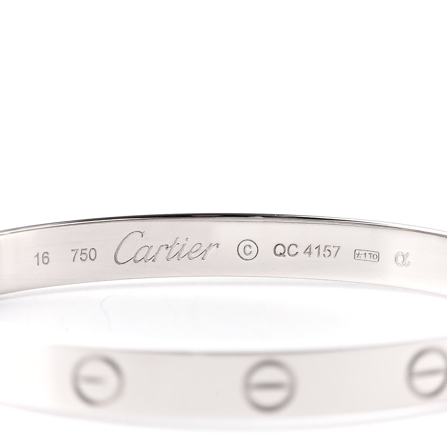 Cartier 18K White Gold LOVE Bracelet 16 4 of 5
