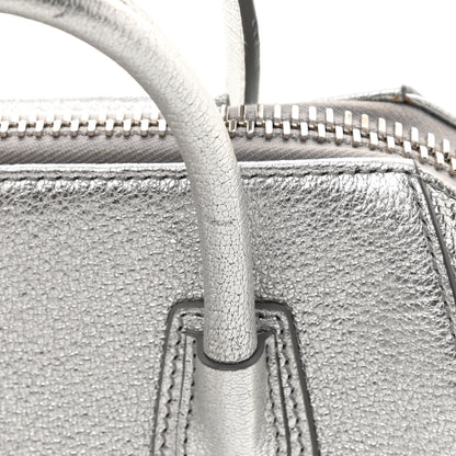 Givenchy Metallic Sugar Goatskin Mini Antigona Silver 12 of 15