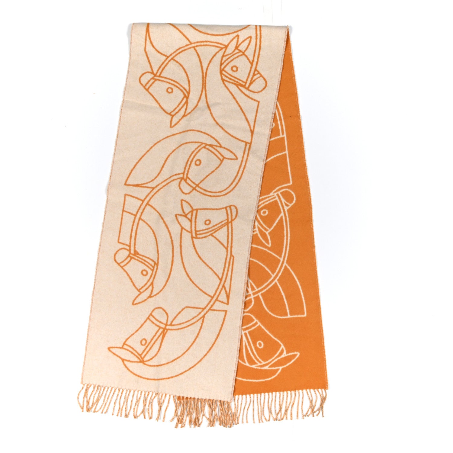 Hermes Cashmere Casaque Entrelacs Equestres Muffler 2 of 4