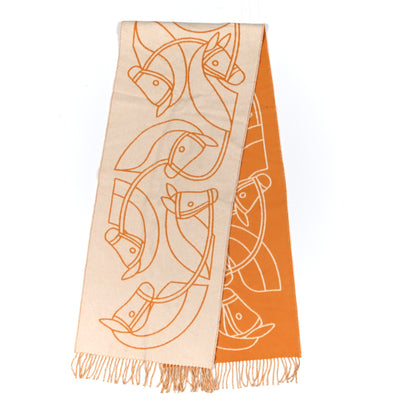 Hermes Cashmere Casaque Entrelacs Equestres Muffler 2 of 4