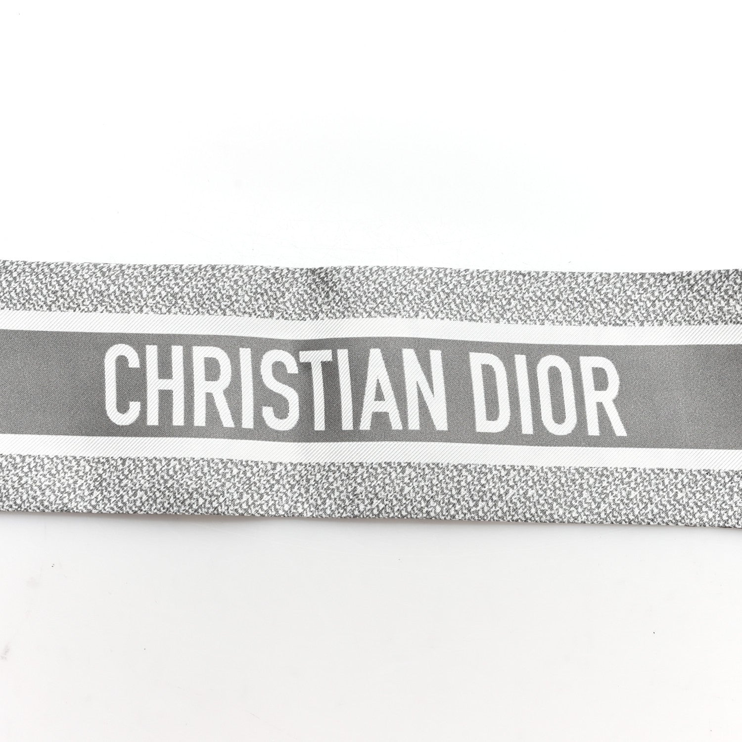 Christian Dior Silk Oblique Mitzah Scarf Grey 3 of 3