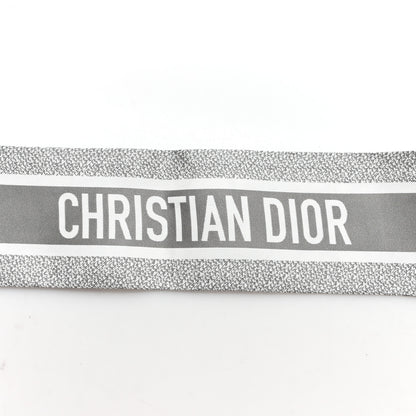 Christian Dior Silk Oblique Mitzah Scarf Grey 3 of 3