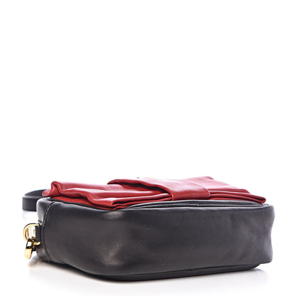 Prada Nappa Fiocco Bow Crossbody Clutch Black Fuoco 4 of 11
