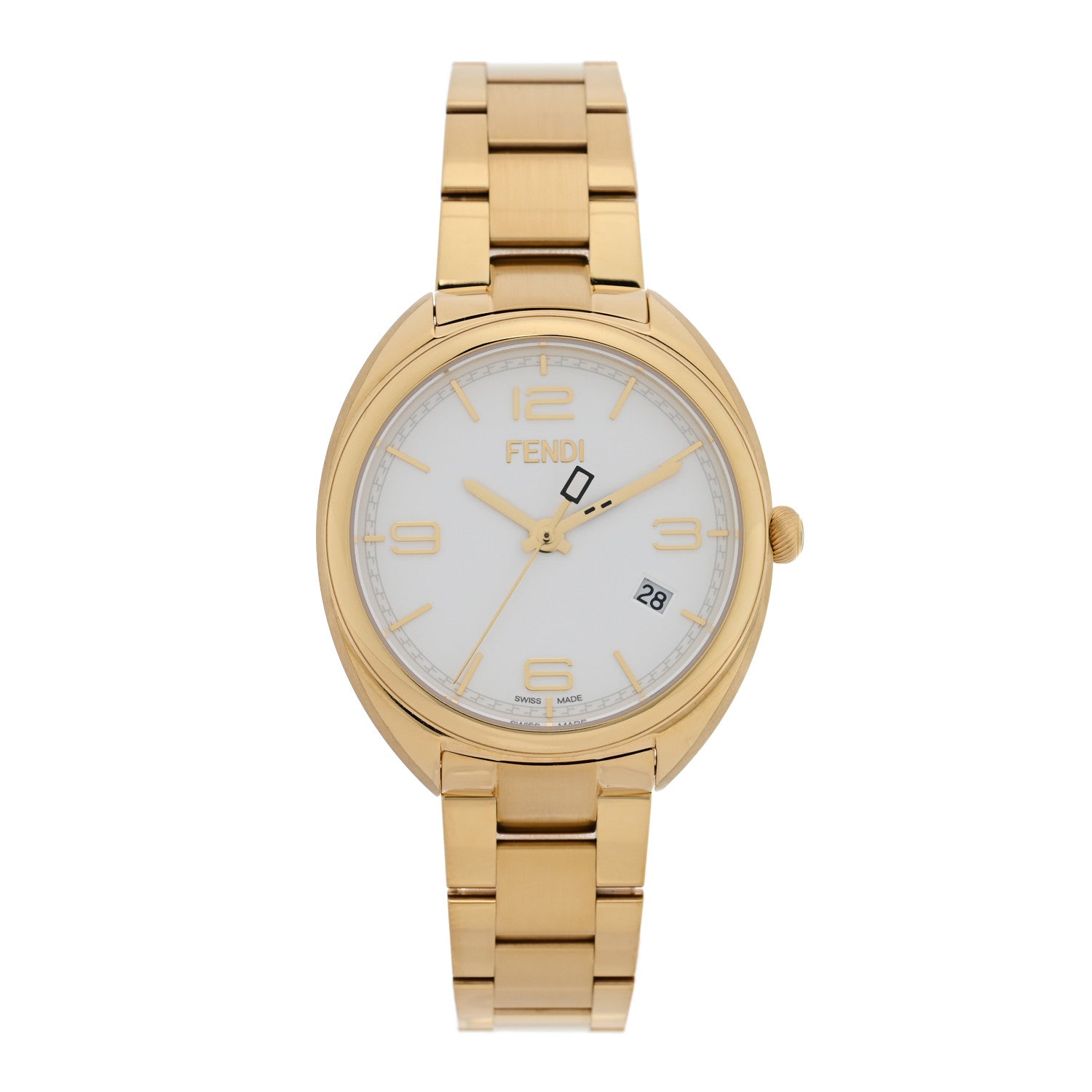 Fendi Stainless Steel 34mm Momento Date Quartz Watch 1 of 5