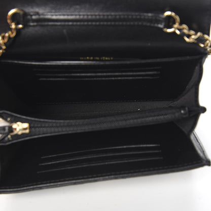 Chanel Lambskin Quilted Pearl Clutch With Chain Black 6 of 13