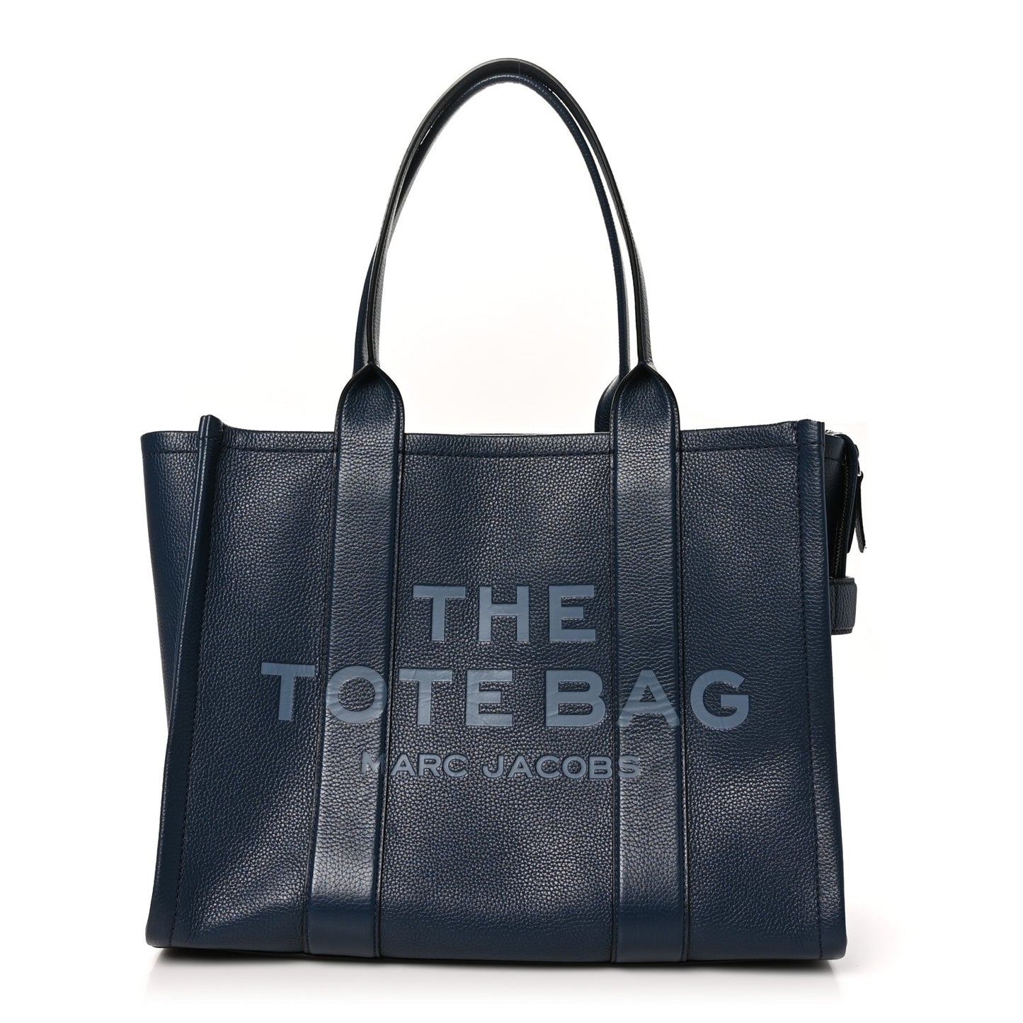 Grained Calfskin Large The Tote Bag Blue Sea
