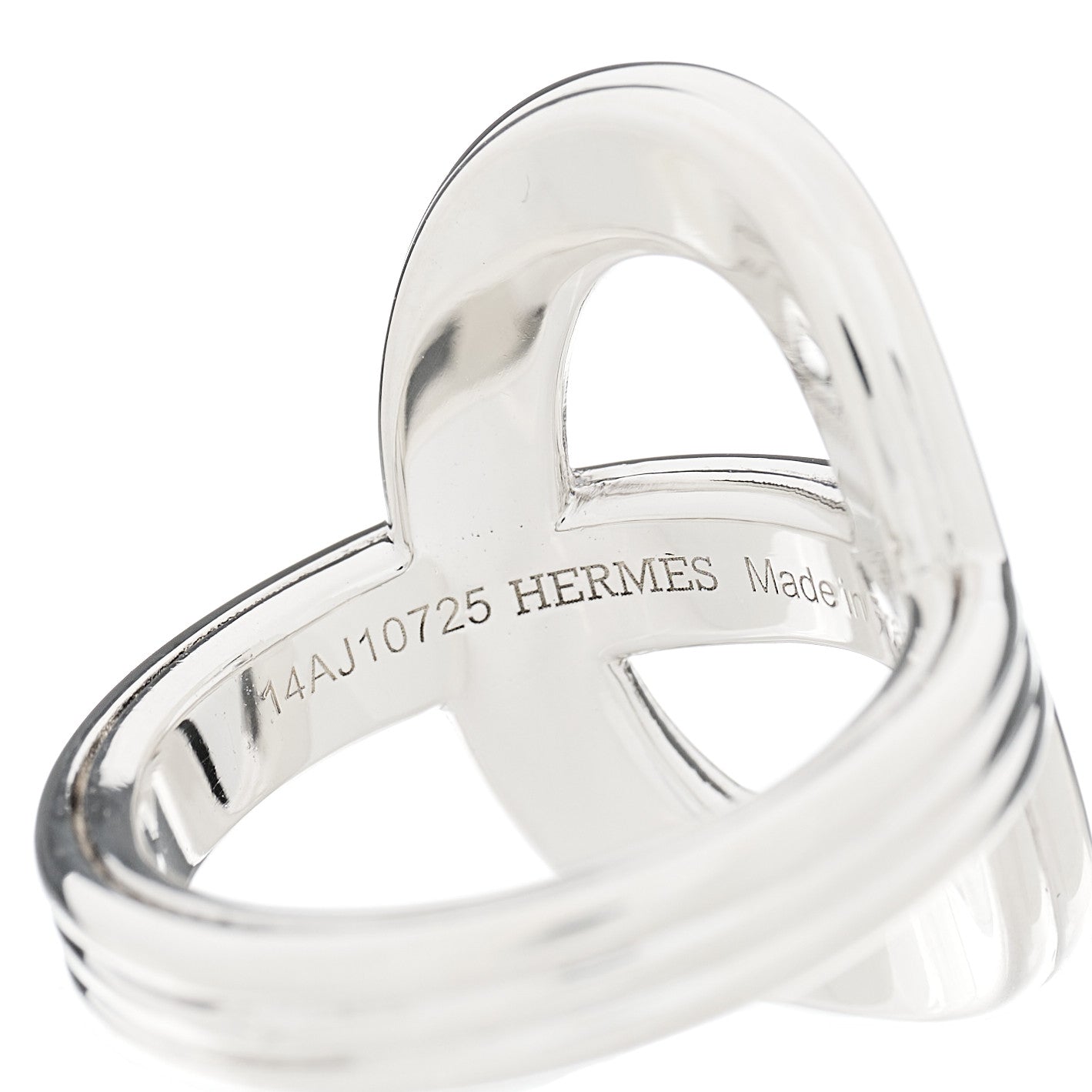 Hermes Sterling Silver Vertical Chaine d'Ancre 24 Ring 52 6 10 of 11