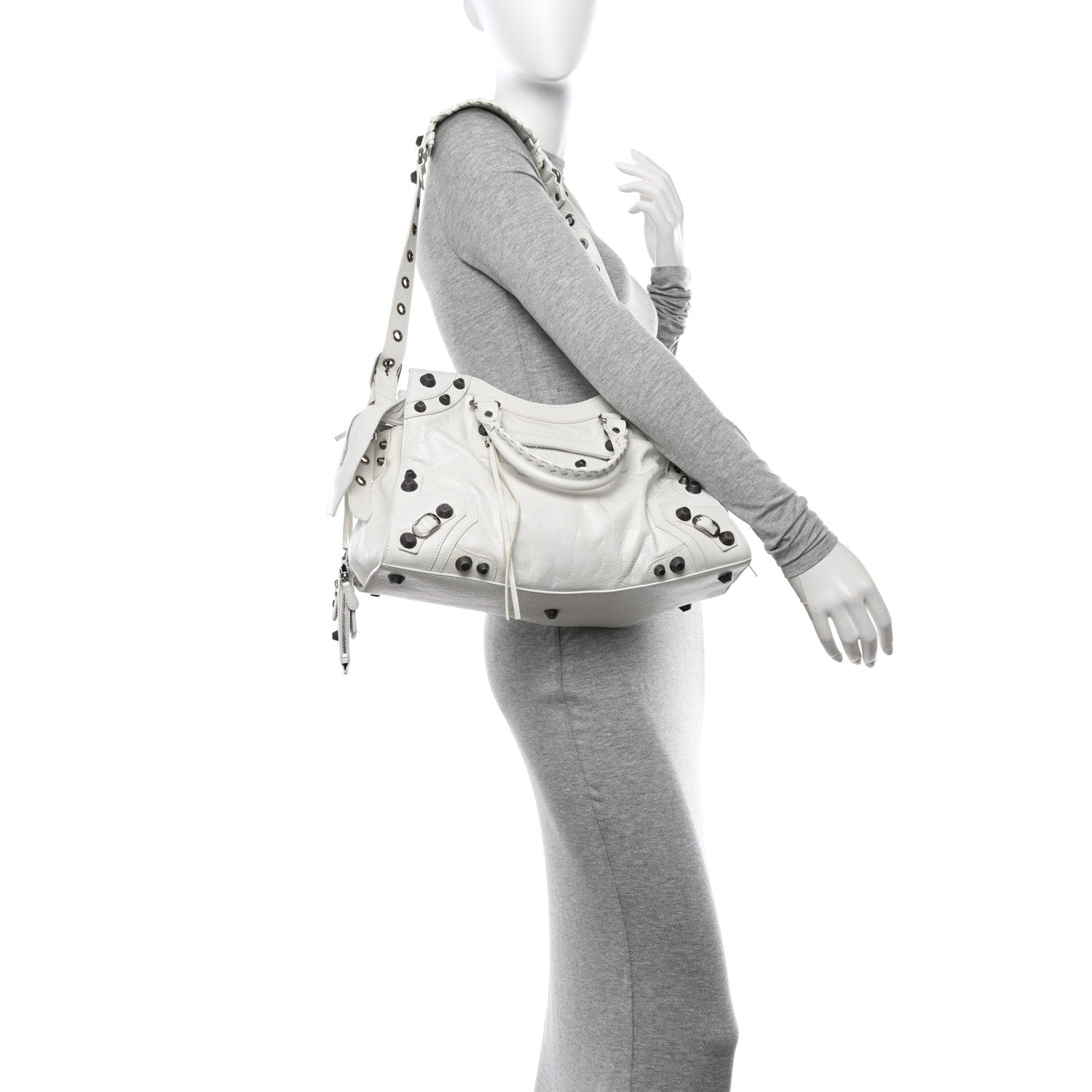 Balenciaga Agneau Arena Neo Cagole City Handbag Optic White 2 of 20