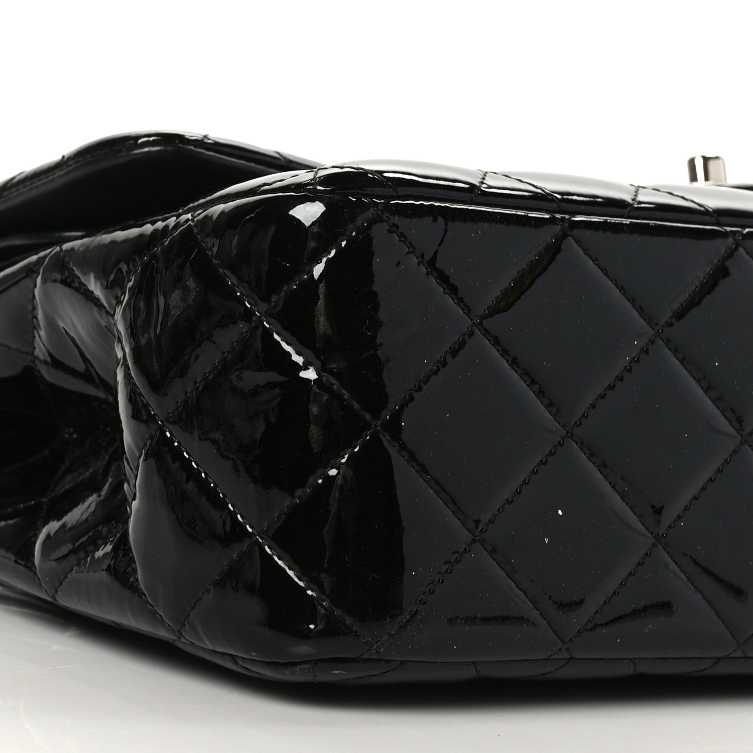 Chanel Patent Quilted Jumbo Double Flap Black 8 of 9