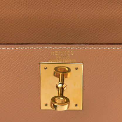 Hermes Courchevel Kelly Sellier 28 Tabac Camel 6 of 14