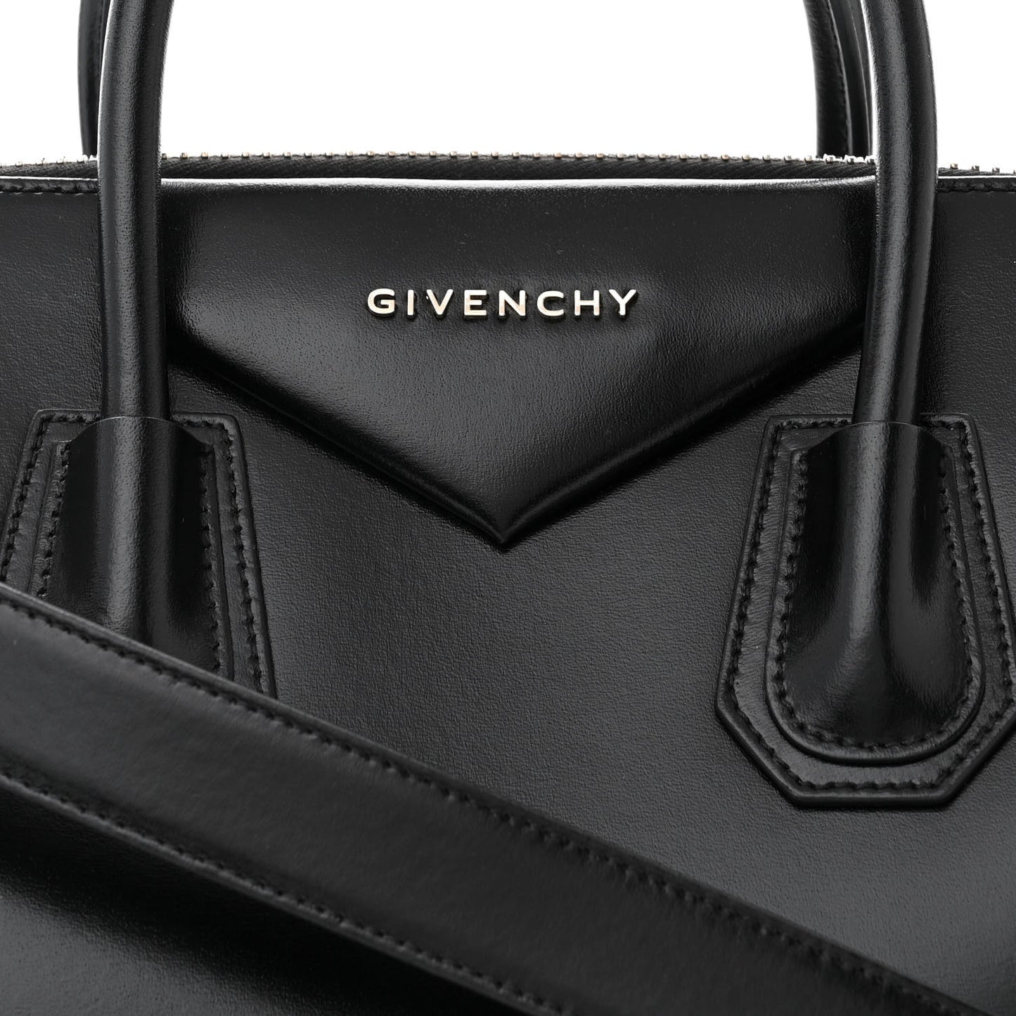 Shiny Lord Calfskin Medium Antigona Black