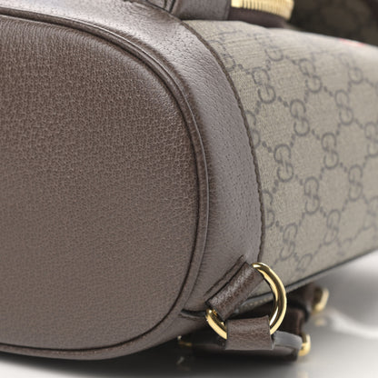 Gucci GG Supreme Monogram Equestrian Textured Dollar Calfskin Retro Interlocking G Buckle Backpack Beige Ebony Multicolor New Acero 10 of 12