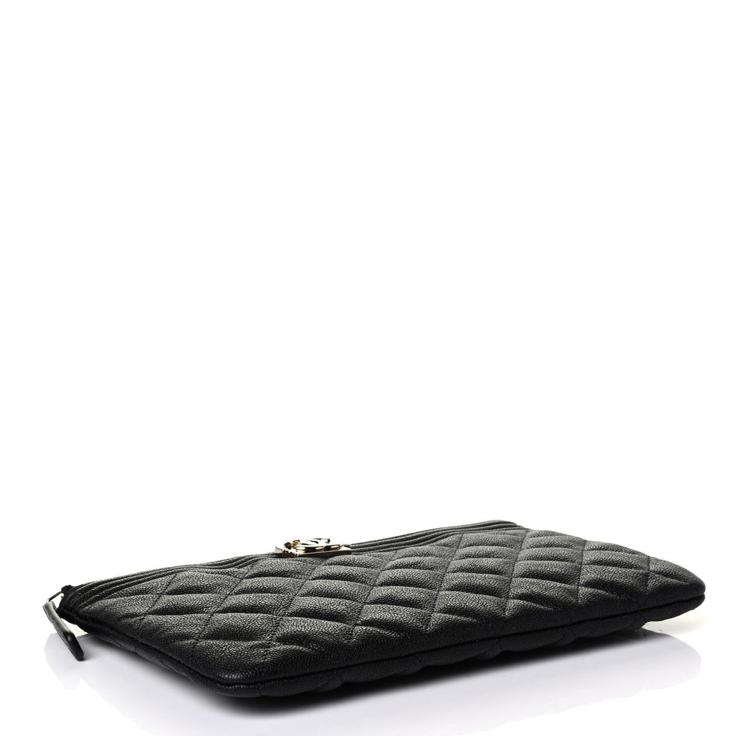 Caviar Quilted Small Boy Cosmetic Case Black