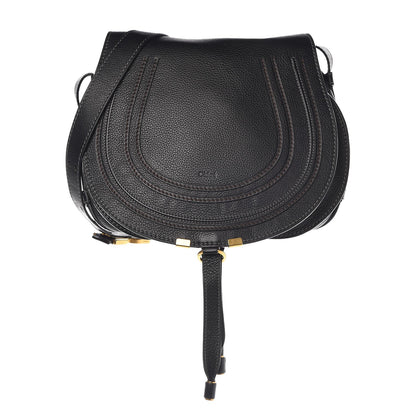 Chloe Calfskin Medium Marcie Round Crossbody Bag Black 1 of 10