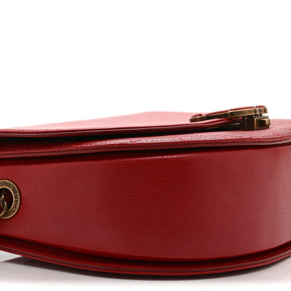 Chanel Shiny Calfskin Goatskin Quilted Small Coco Curve Messenger Flap Red 9 of 10
