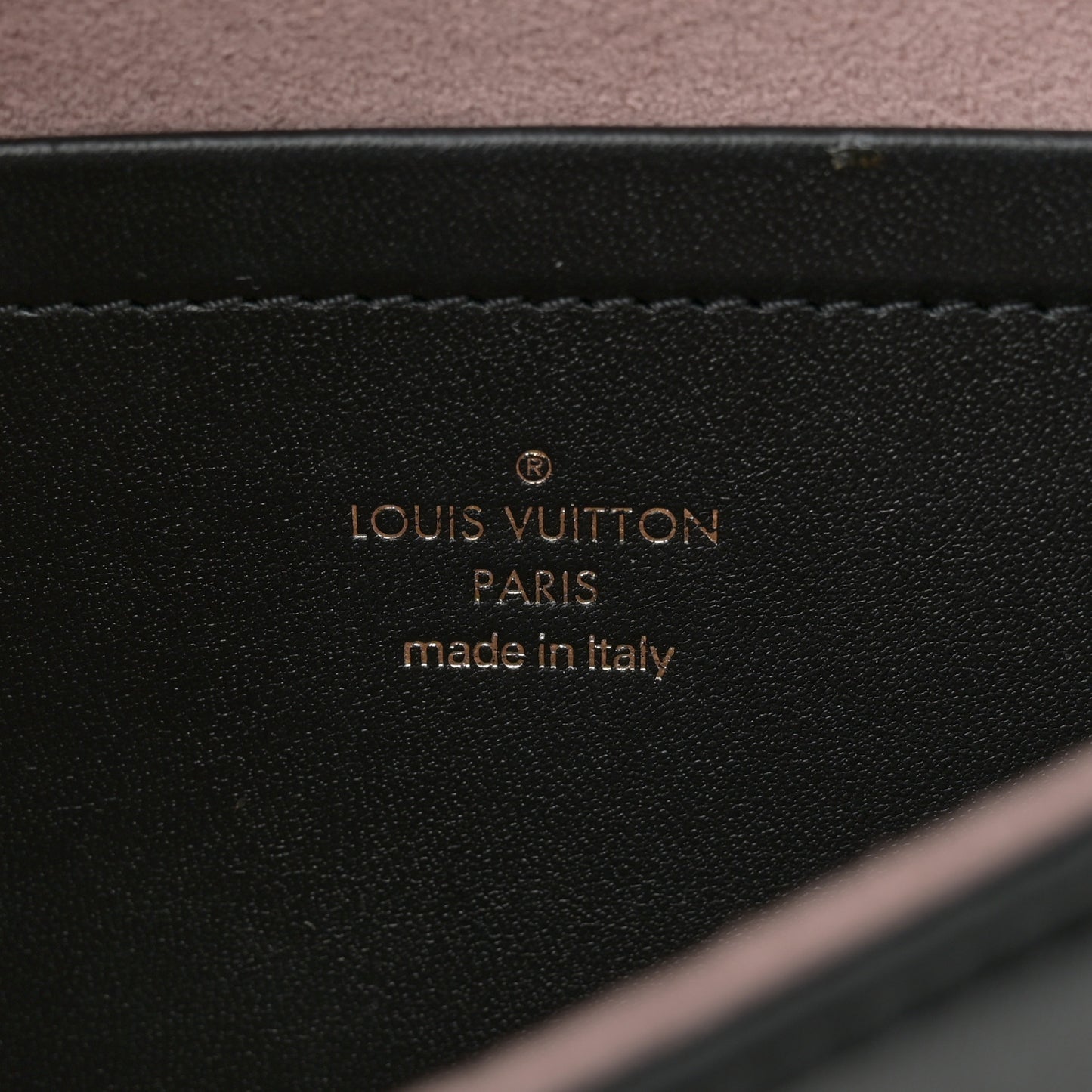 Lambskin Embossed Monogram Pochette Coussin Black