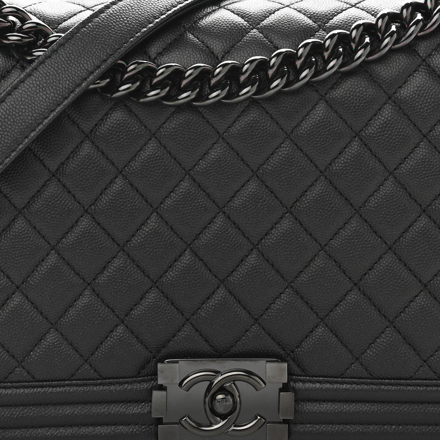 Chanel Caviar Quilted New Medium Boy Flap So Black 9 of 12