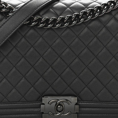 Chanel Caviar Quilted New Medium Boy Flap So Black 9 of 12