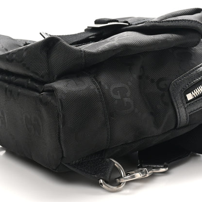Gucci Econyl Nylon Monogram Off The Grid Sling Backpack Black 10 of 10