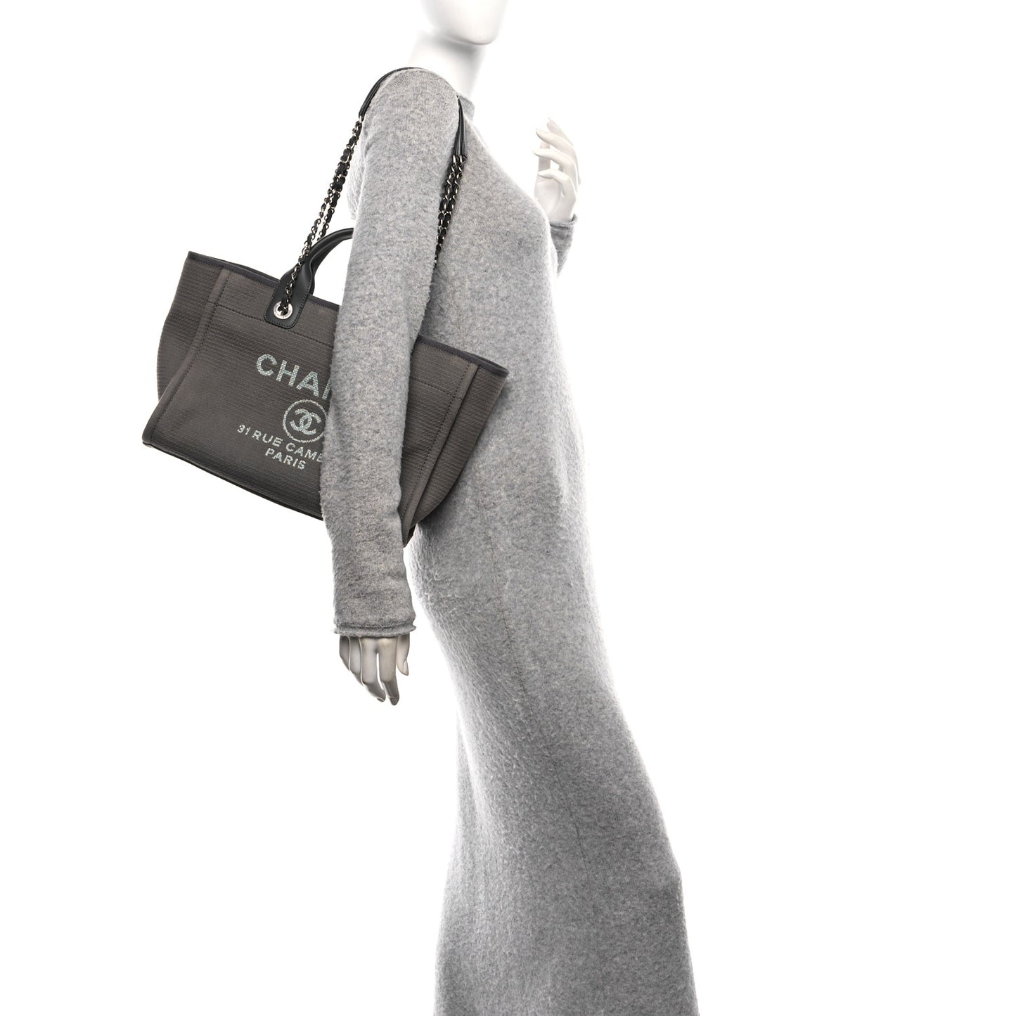 Mixed Fibers Small Deauville Tote Grey