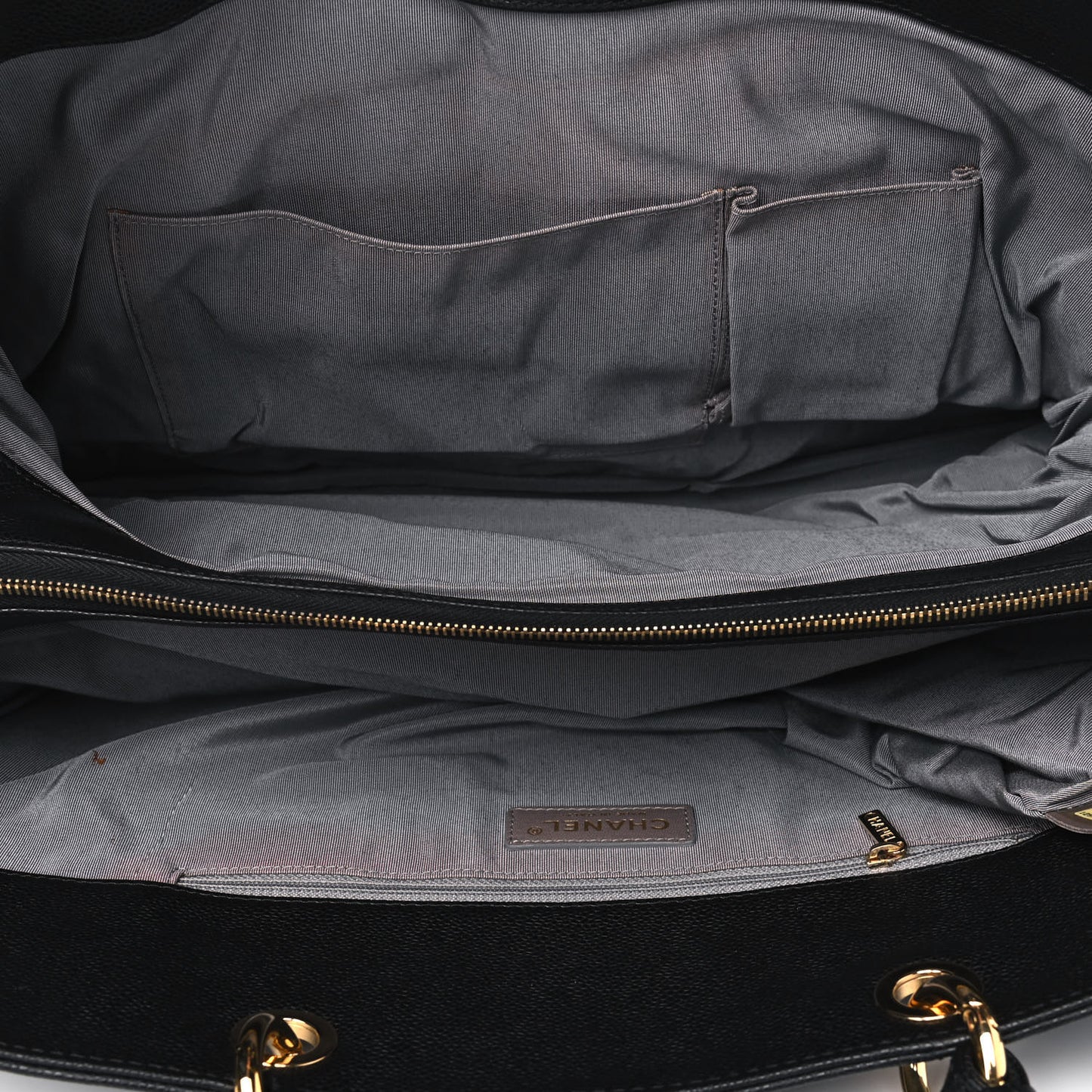 Soft Caviar Quilted CC Timeless Tote Black