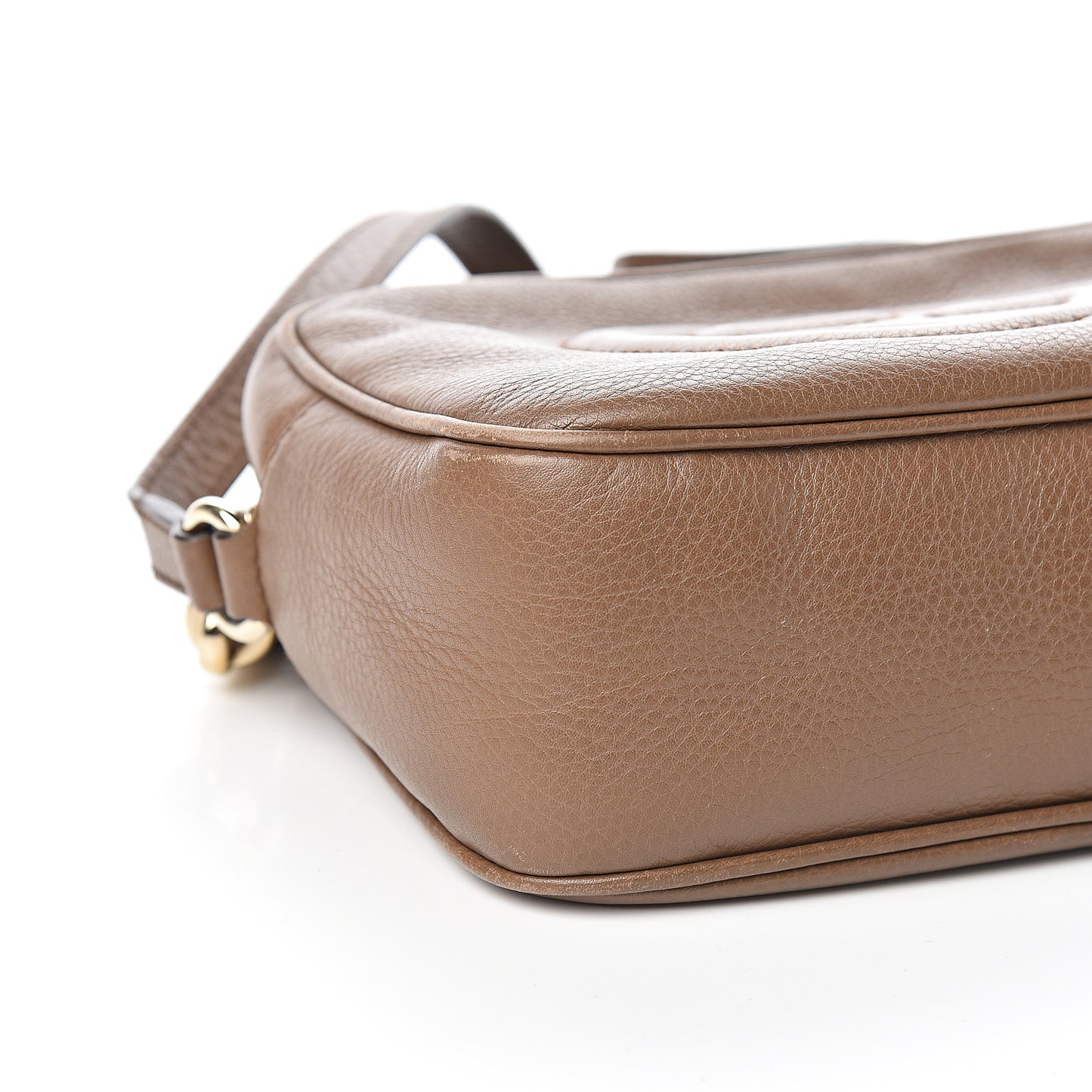 Pebbled Calfskin Small Soho Disco Bag Rose Beige