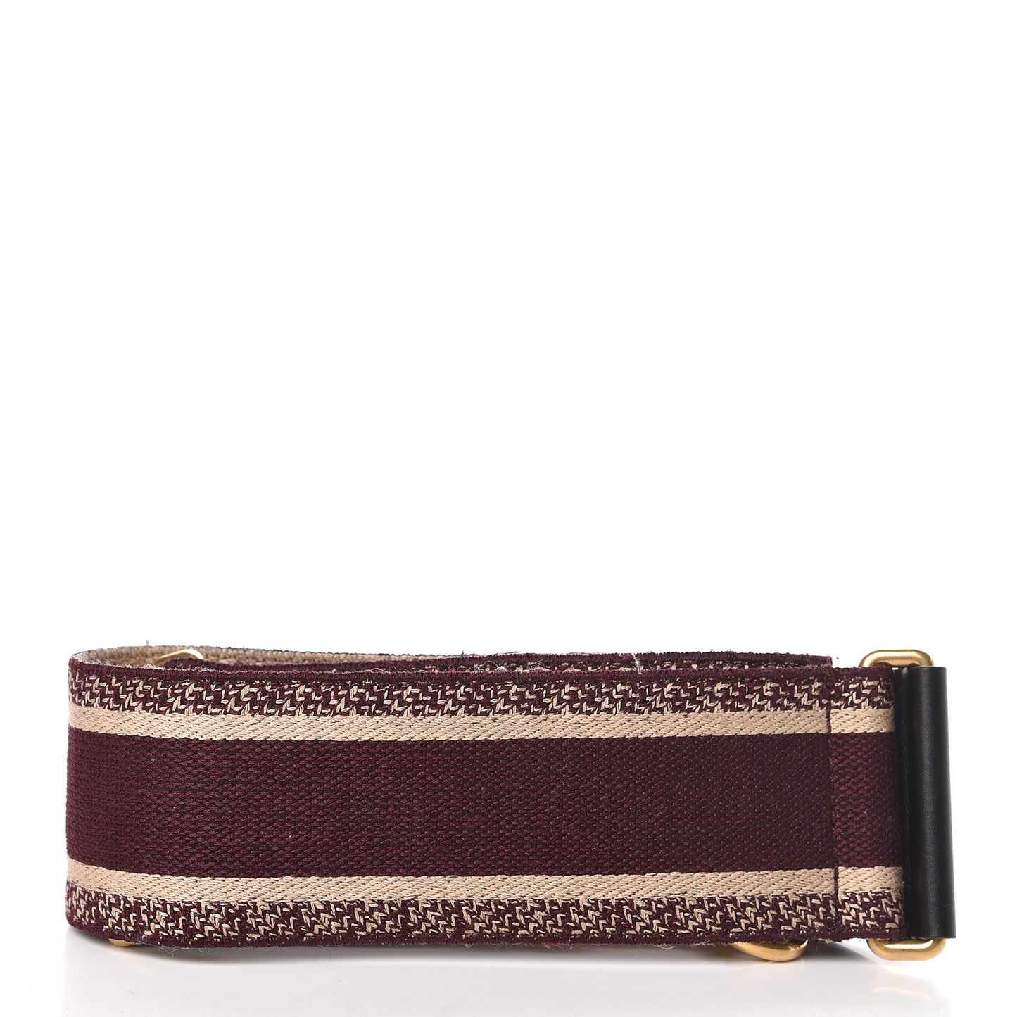 Canvas Embroidered Shoulder Strap Burgundy