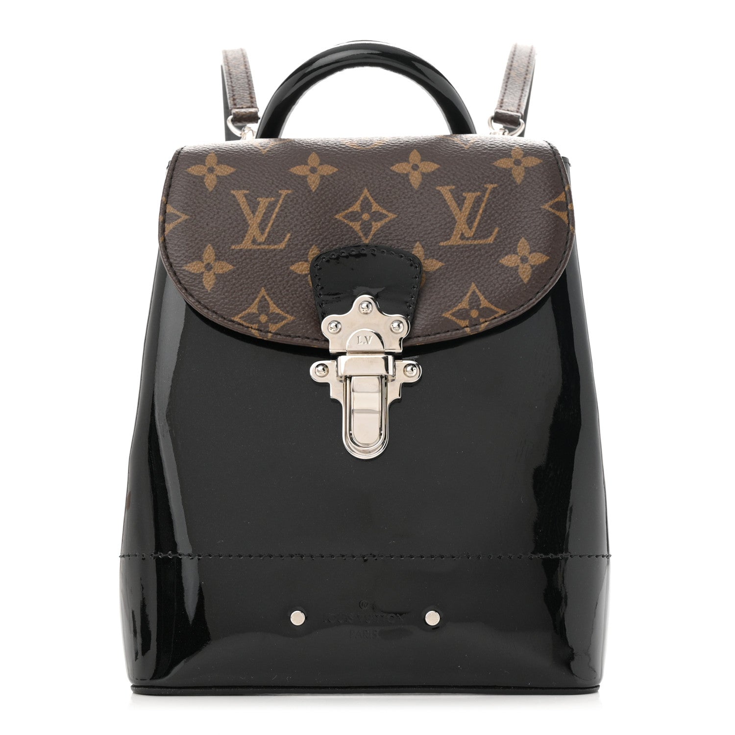 Louis Vuitton Patent Monogram Hot Springs Backpack Black 1 of 9