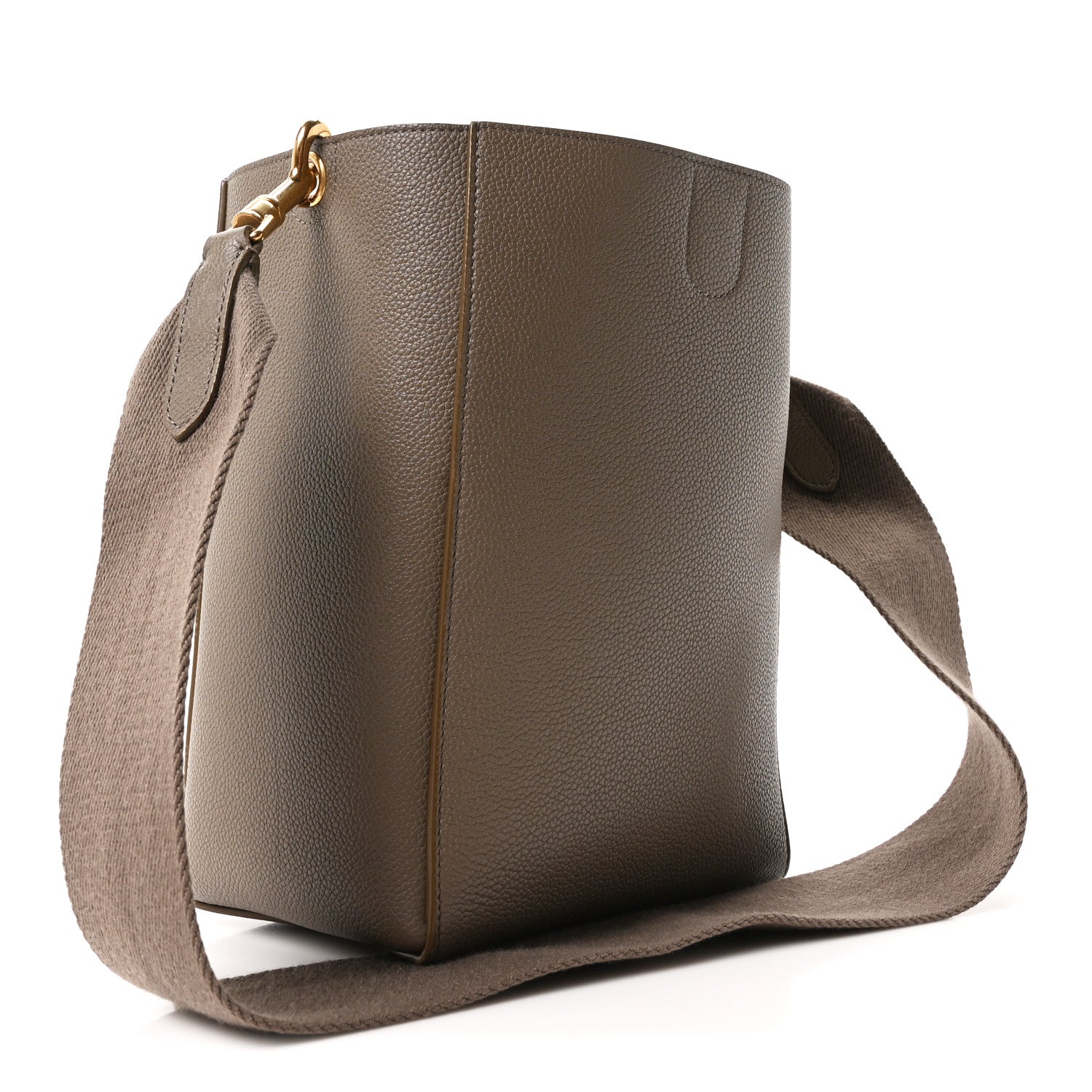 Celine Soft Grained Calfskin Small Sangle Bucket Bag Taupe 1819919