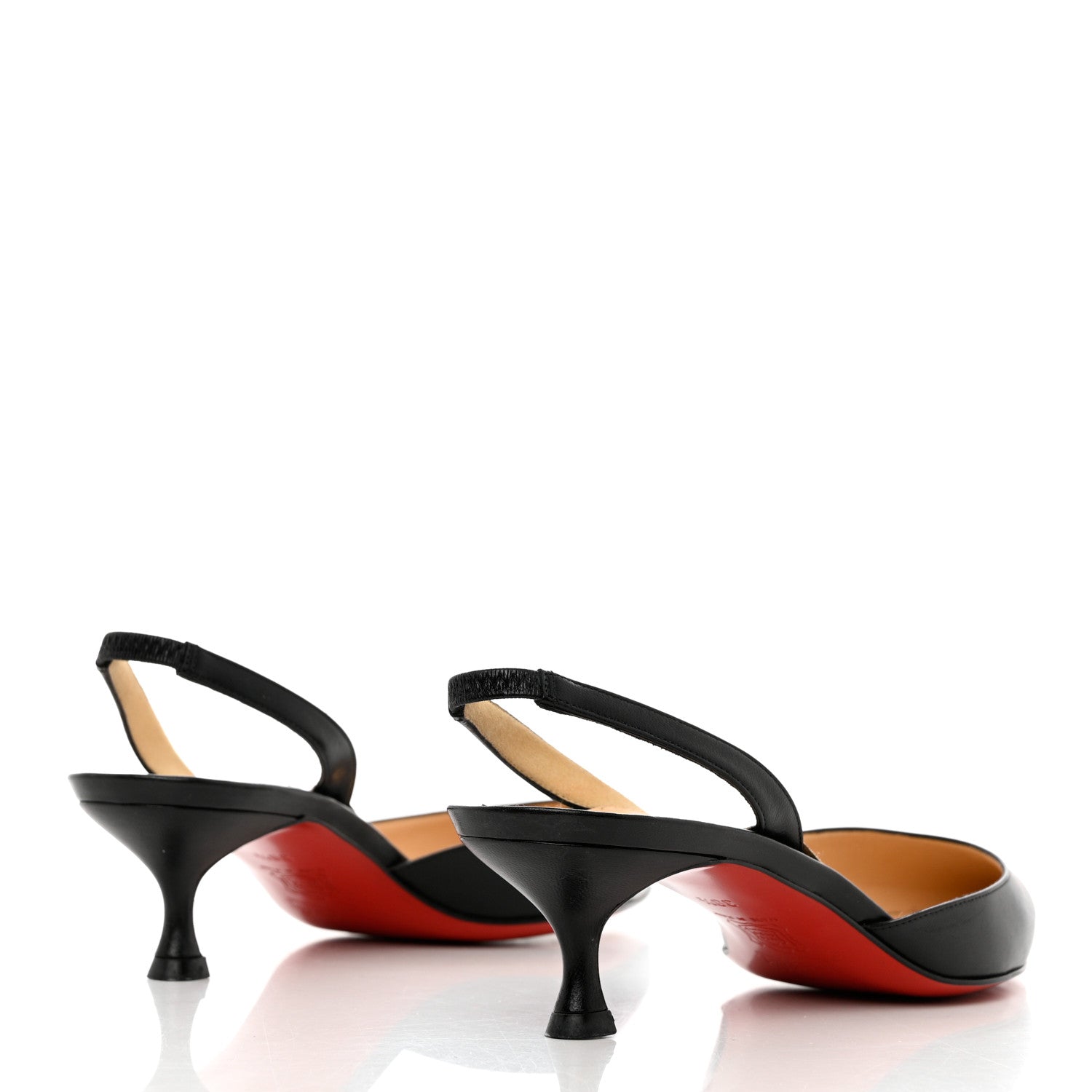 Christian Louboutin Kid Sharka 45 Slingback Pumps 38.5 Black 4 of 9