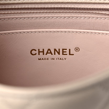 Chanel Shiny Caviar Quilted Mini Top Handle Flap Ecru 6 of 9