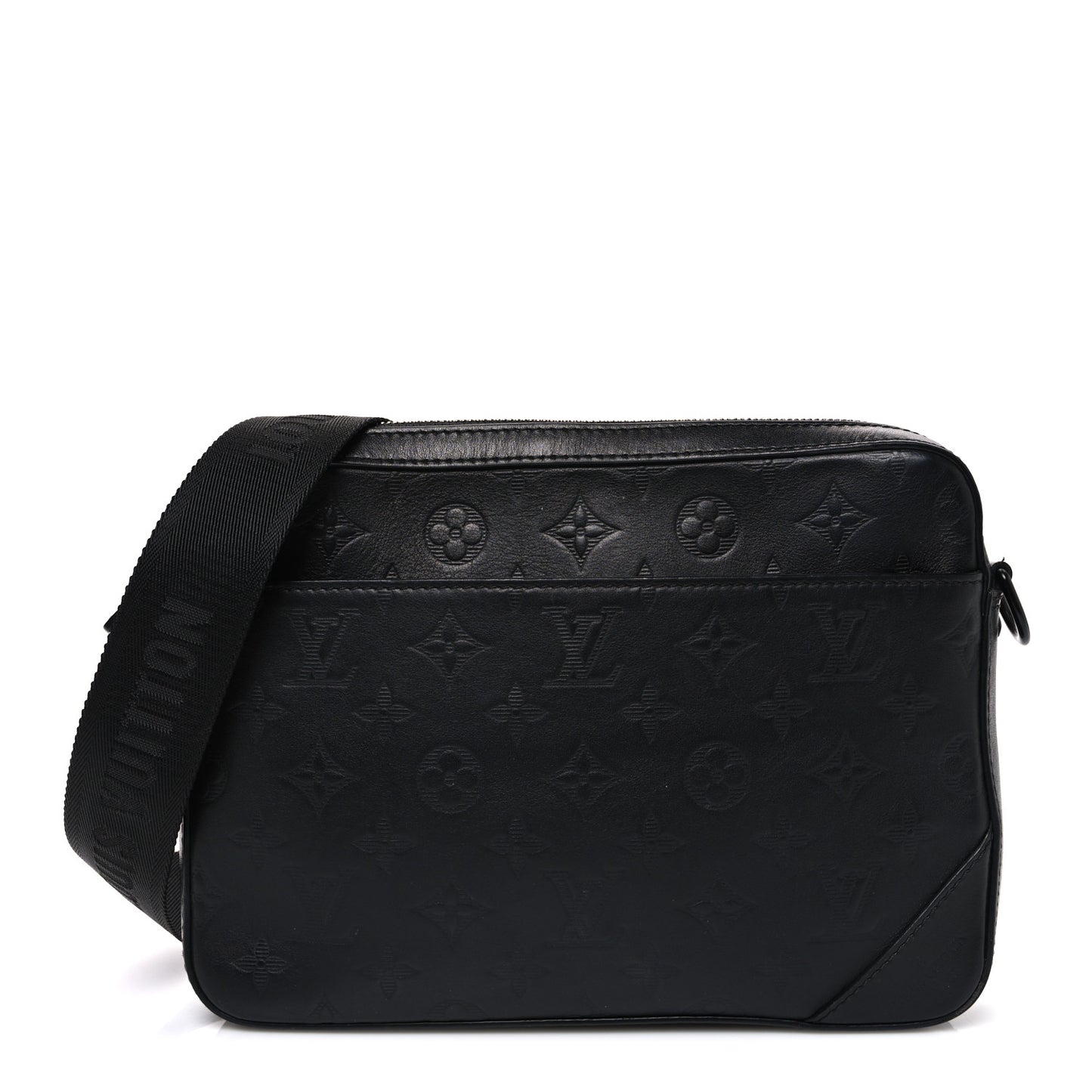 Calfskin Monogram Shadow Duo Messenger Black
