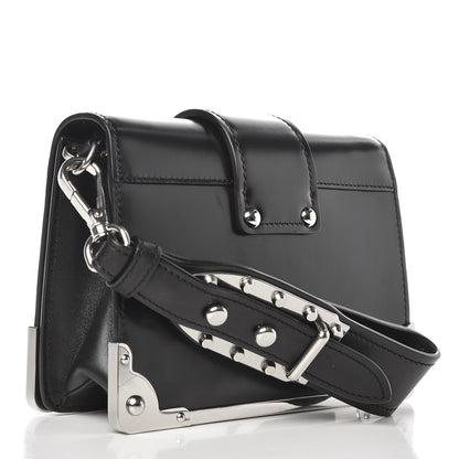 Prada City Calfskin Cahier Chain Wristlet Clutch Black 3 of 7