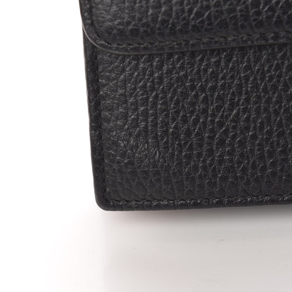 Gucci Dollar Calfskin Interlocking G Chain Wallet Black 11 of 12