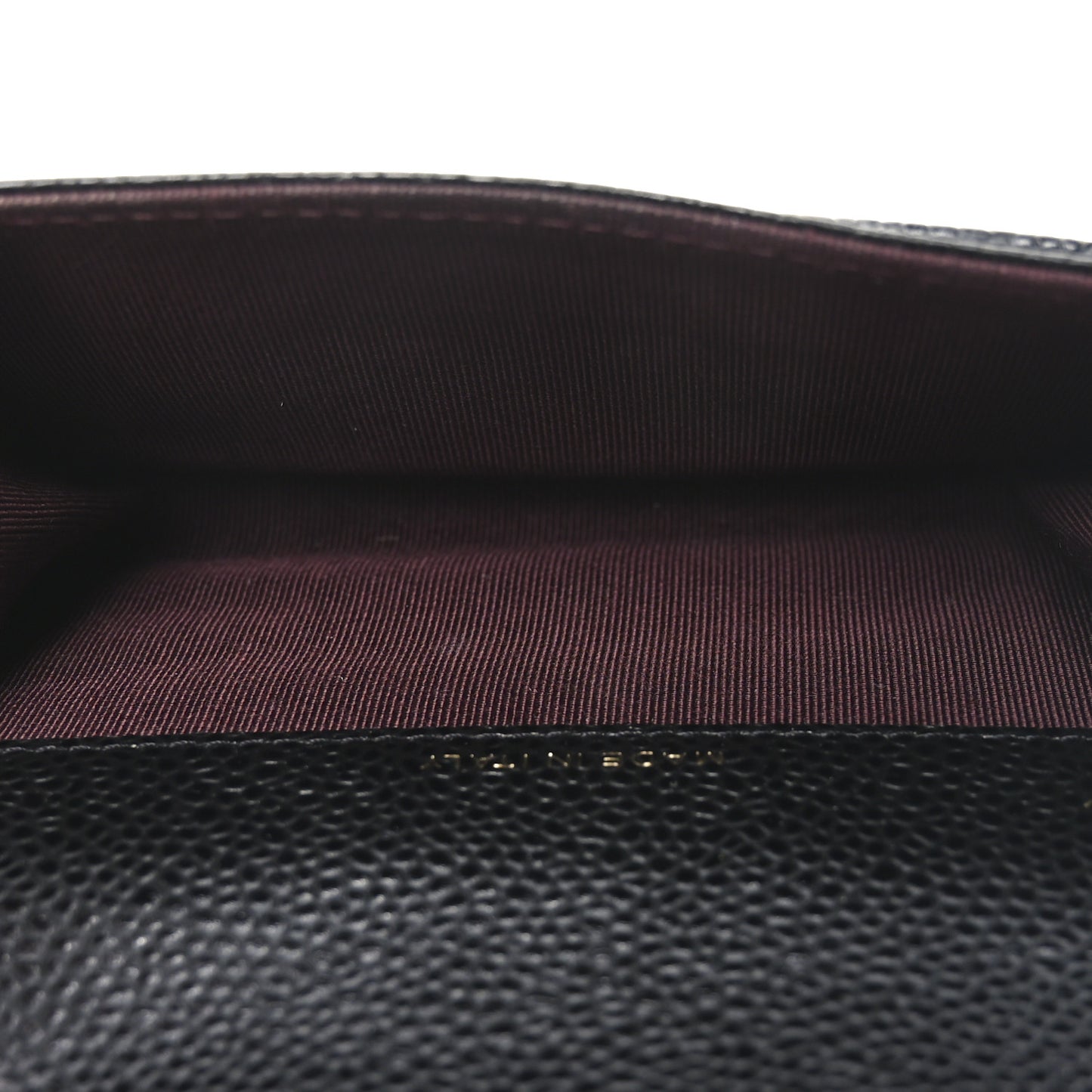 Caviar Quilted Flap Card Holder Black