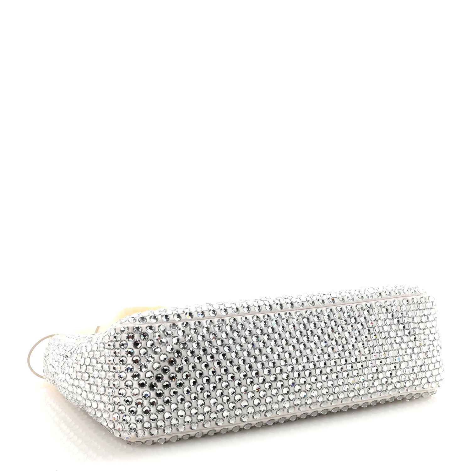 Prada Satin Crystal Mini Re-Edition 2000 Bag White 4 of 9