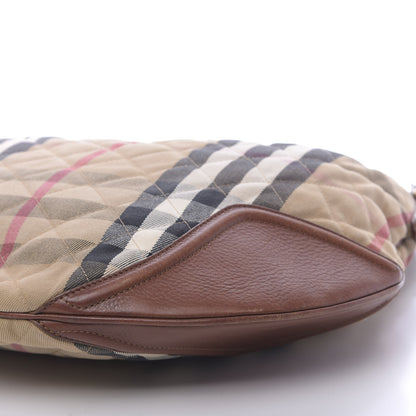 Burberry House Check Quilted Hoxton Hobo Brown 9 of 10