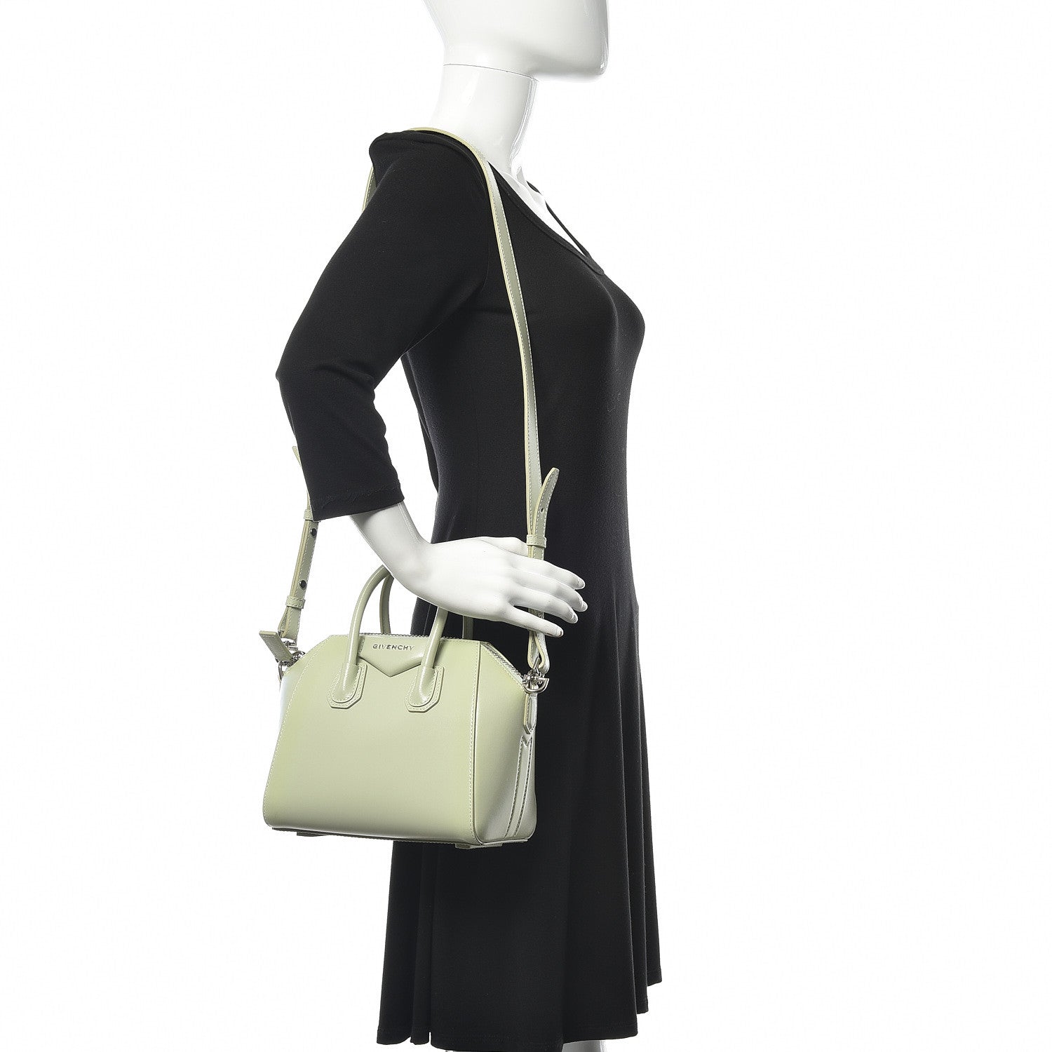 Givenchy Shiny Lord Calfskin Mini Antigona Aqua Green 2 of 11