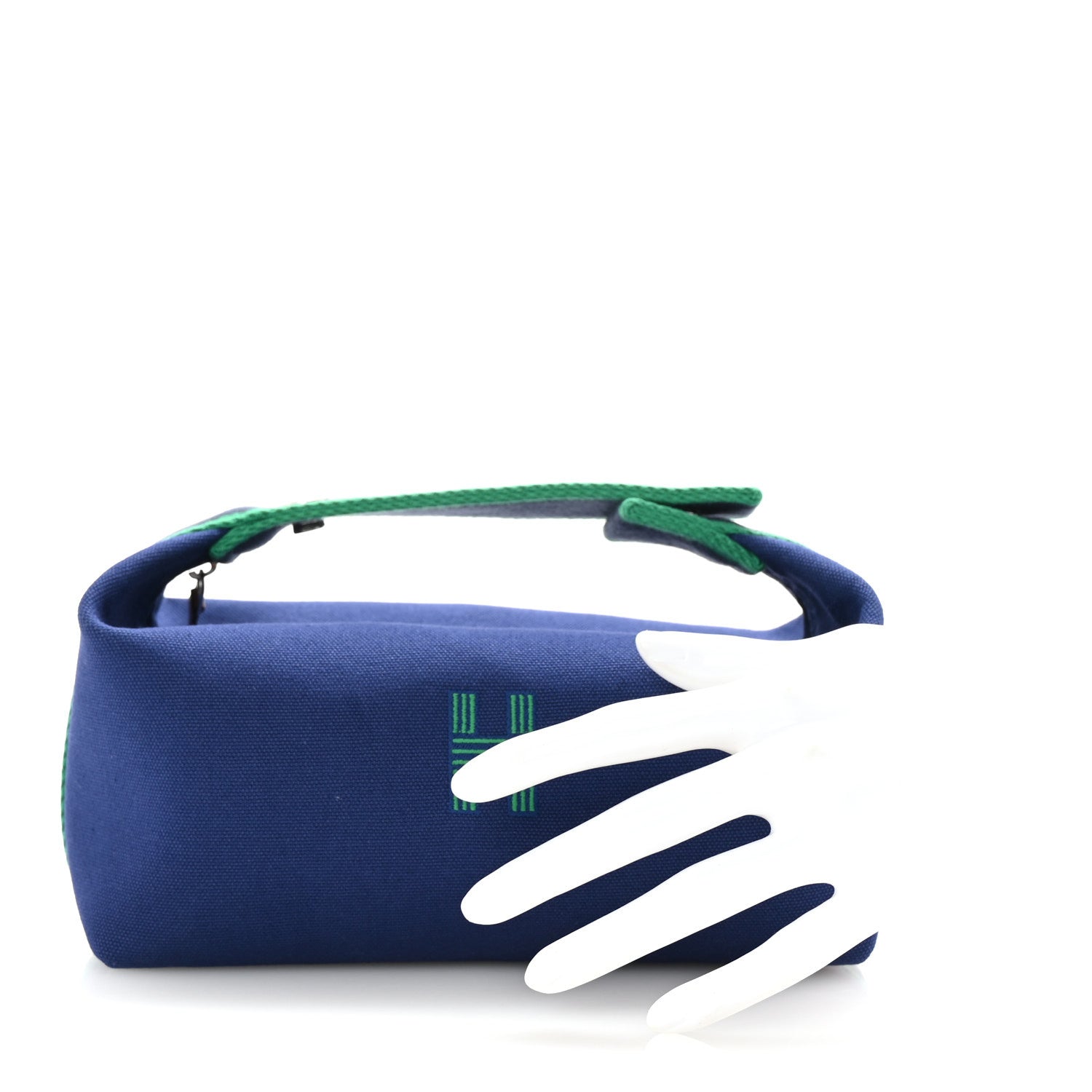 Hermes Canvas Small Bride-A-Brac Pouch Marine 2 of 7