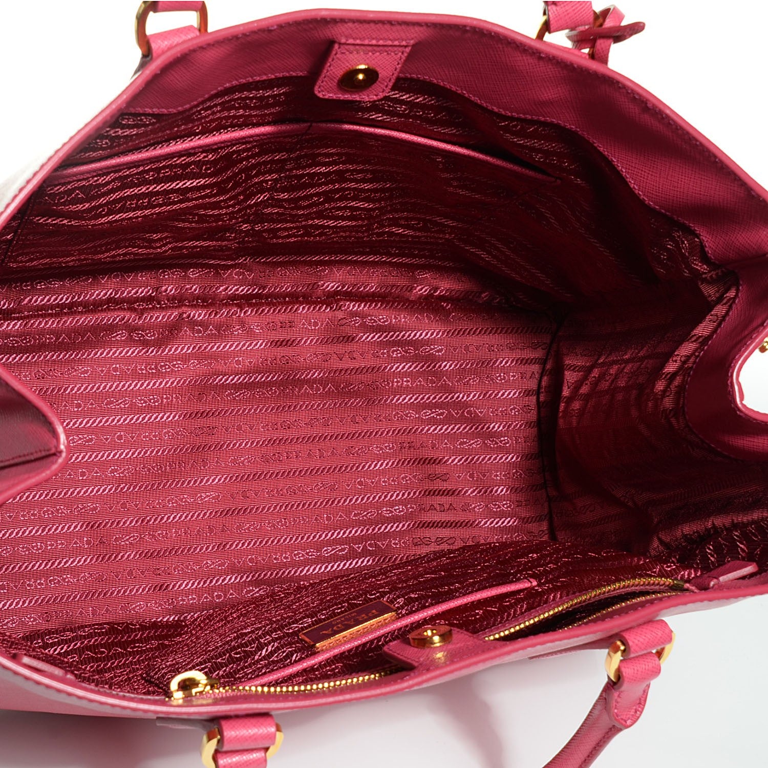 Prada Saffiano Lux Large Tote Peonia 5 of 9
