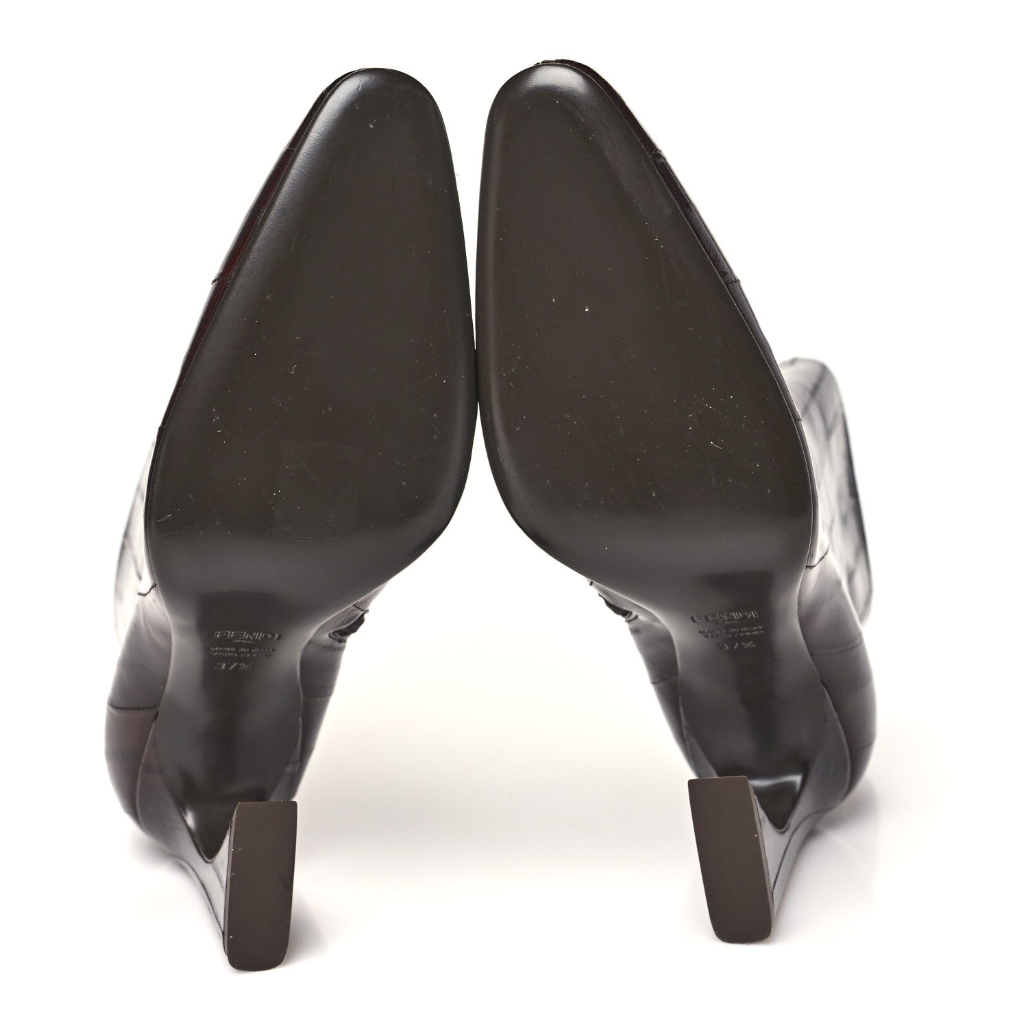 Fendi Hagfish Arco Ankle Boots 37.5 Brown 6 of 9