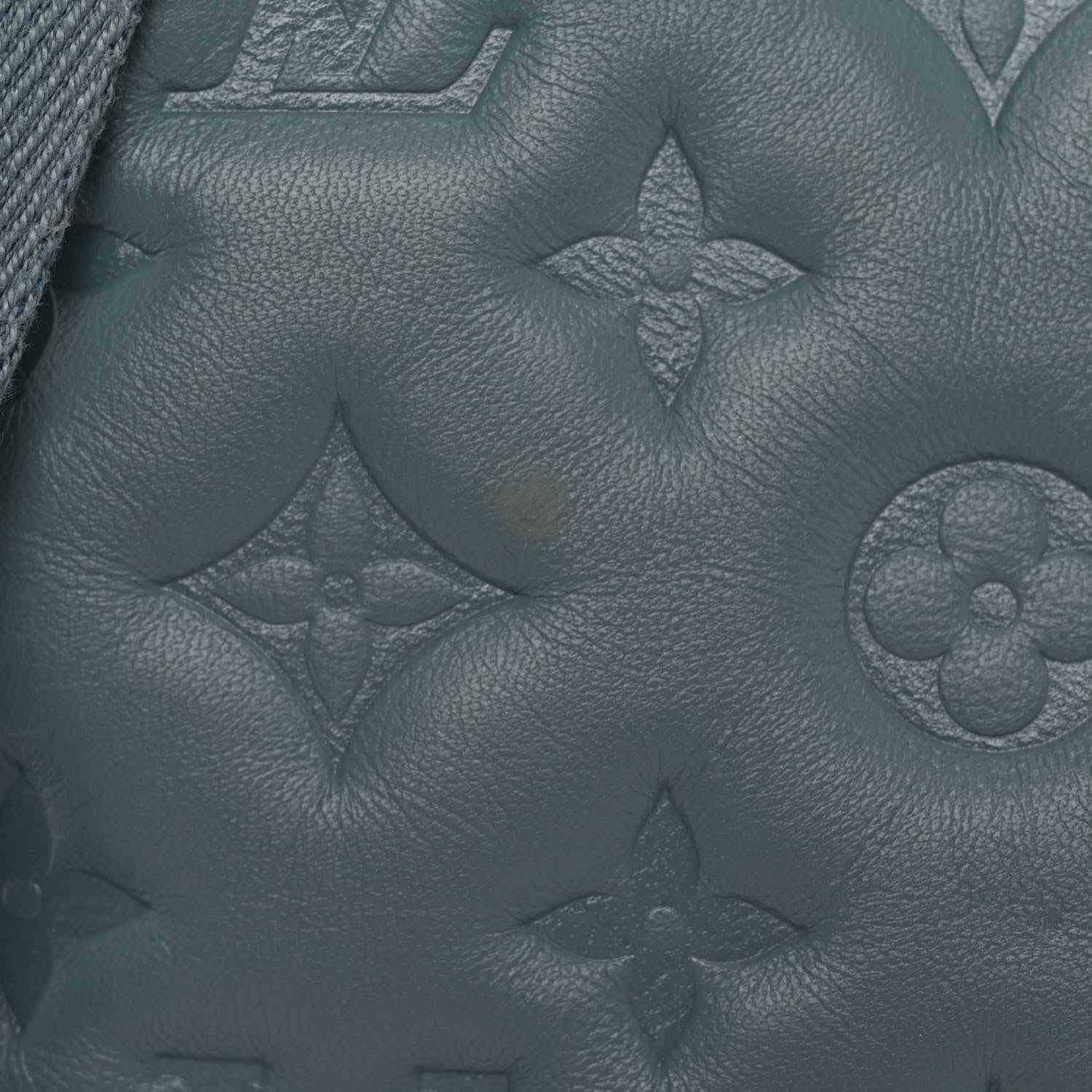 Louis Vuitton Lambskin Embossed Monogram Coussin PM Blue Glacier 13 of 14